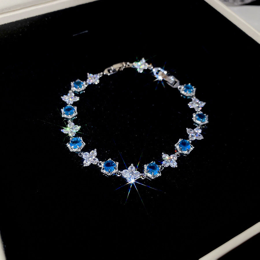 Elegant Geometric Zirconia Bracelet - Versatile Fashion Jewelry
