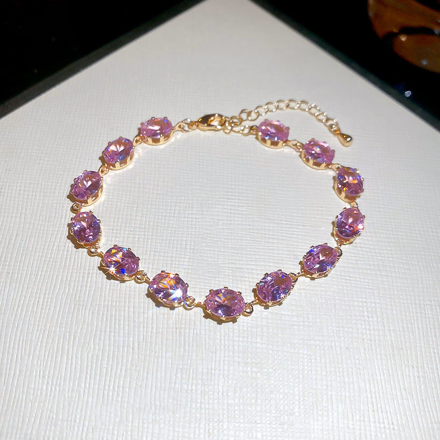 Fashion Geometric Cubic Zirconia Bracelet for Daily Wear