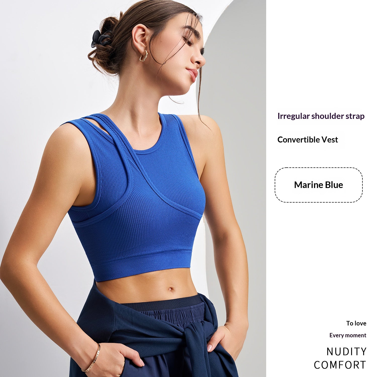 Integrated Sports Bra Tank Top for Women - Shockproof Yoga & Fitness