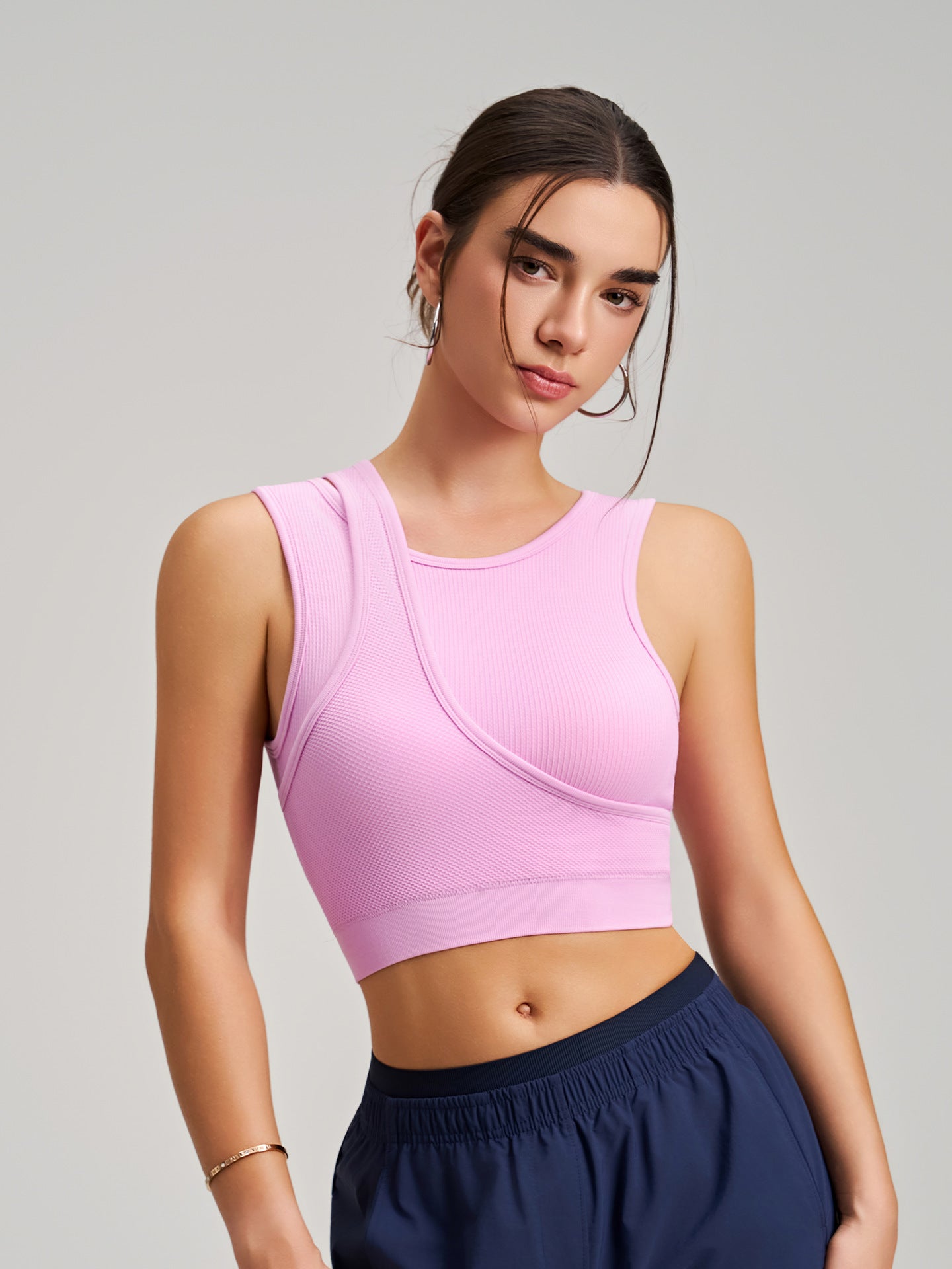 Integrated Sports Bra Tank Top for Women - Shockproof Yoga & Fitness