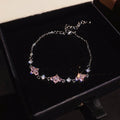 Elegant 18K Gold Plated Cubic Zirconia Magic Circle Bracelet