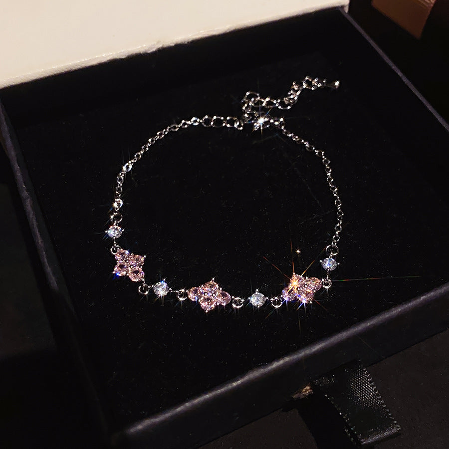 Elegant 18K Gold Plated Cubic Zirconia Magic Circle Bracelet