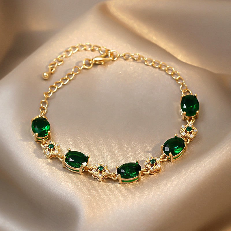 18K Gold Filled Zirconia Geometric Magic Circle Bracelet