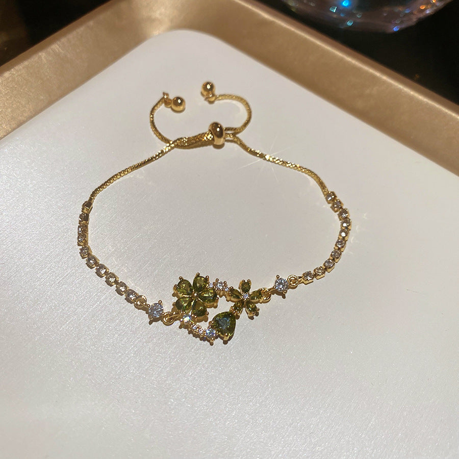 18K Gold Plated Cubic Zirconia Magic Circle Bracelet
