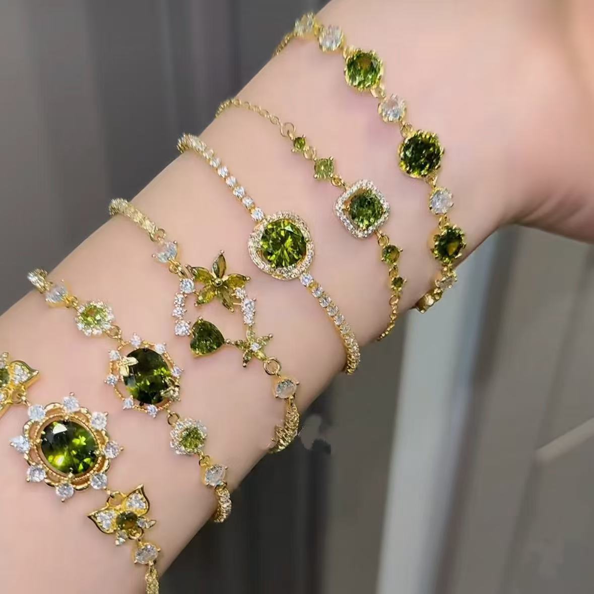 18K Gold Plated Cubic Zirconia Magic Circle Bracelet