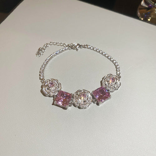 Geometric Round Zircon Drawstring Bracelet - Elegant Jewelry
