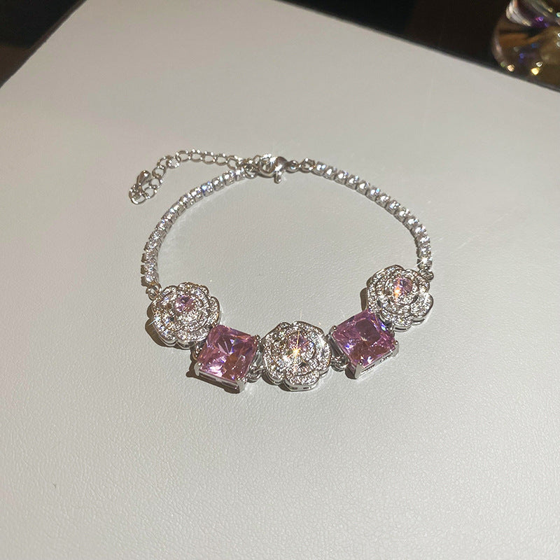 Geometric Round Zircon Drawstring Bracelet - Elegant Jewelry
