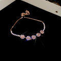 Geometric Round Zircon Drawstring Bracelet - Elegant Jewelry