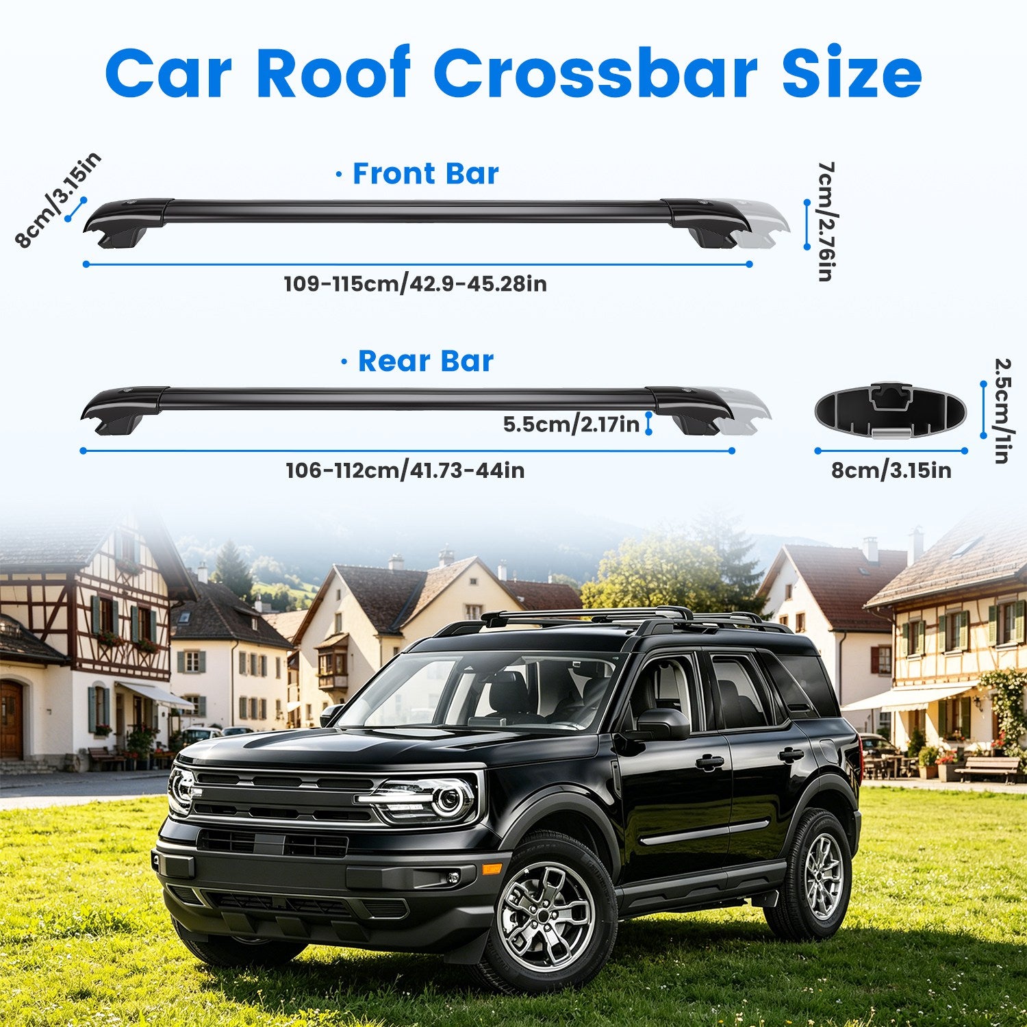 Roof Rack Cross Bars for Ford Bronco Sport 2021-2026