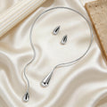 Elegant Cross-Border Jewelry Set: Teardrop Necklace & Earrings