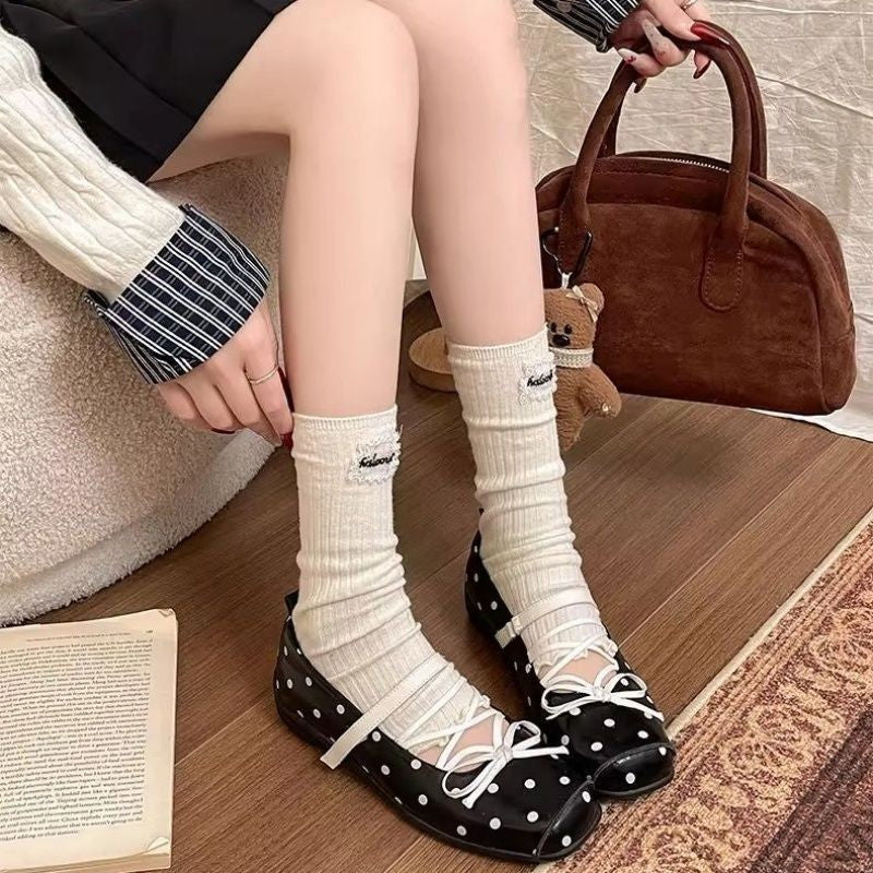 2026 Spring Women's French Bow Low-Cut Platform Mary Janes