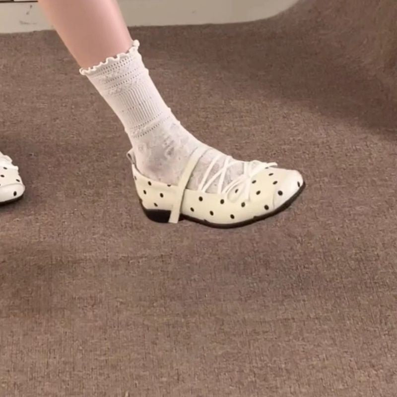 2026 Spring Women's French Bow Low-Cut Platform Mary Janes