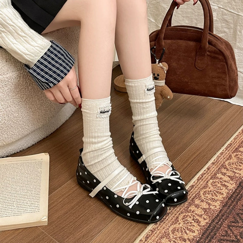 2026 Spring Women's French Bow Low-Cut Platform Mary Janes