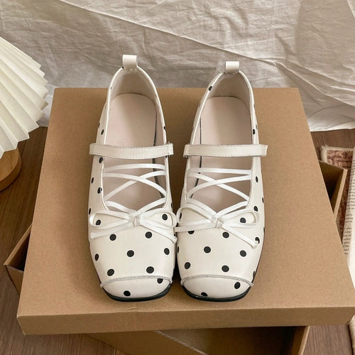 2026 Spring Women's French Bow Low-Cut Platform Mary Janes