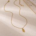 Stainless Steel Rose-shaped Pendant Necklace for Elegant Style