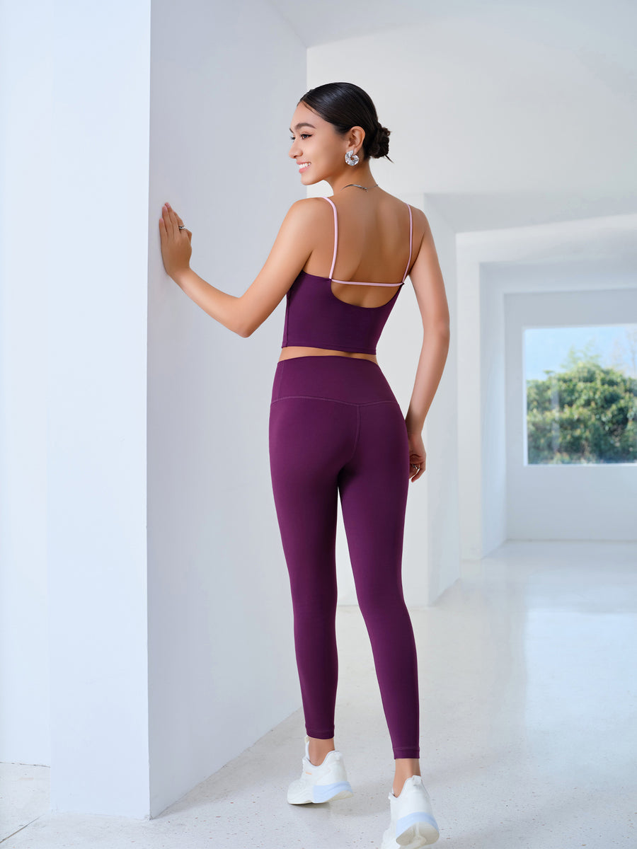 Color-Blocked Casual Women's Yoga Camisole Vest for Fitness