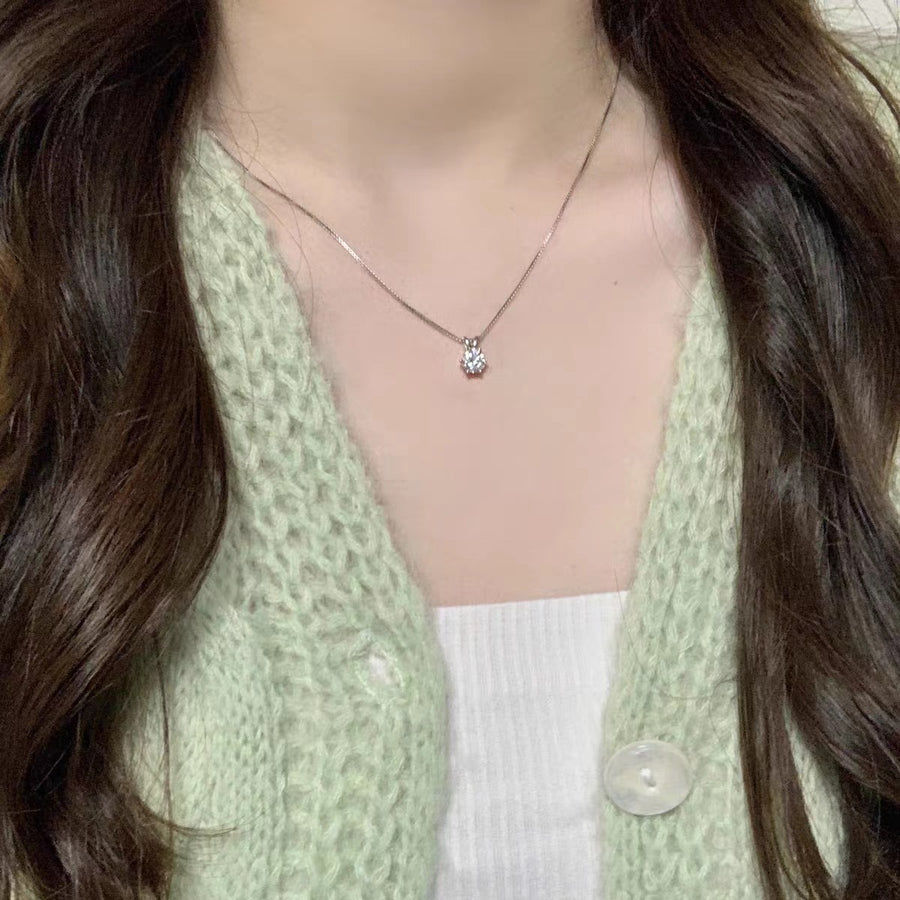 Super Shiny Cubic Zirconia Necklace for Women - Minimalist Design