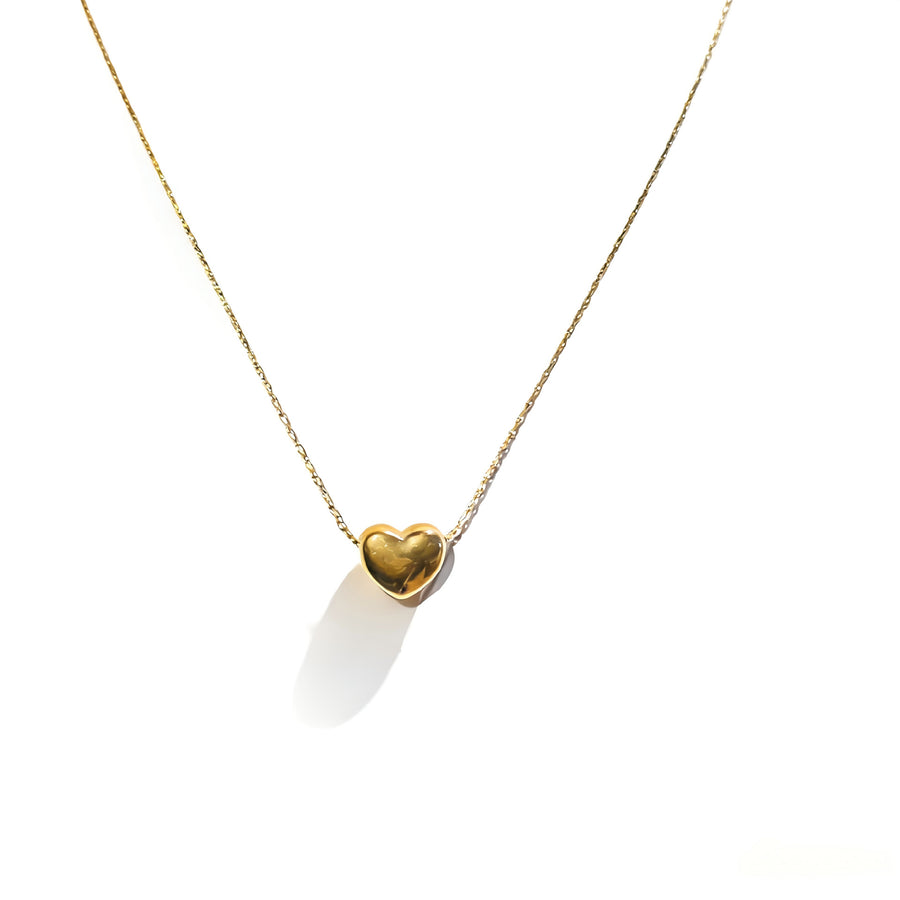 Minimalist Heart Pendant Titanium Steel Necklace for Men & Women
