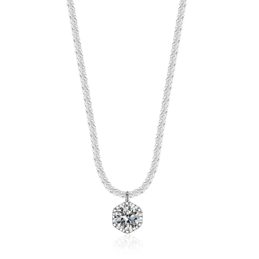 Starry Sky Cubic Zirconia Necklace for Women - Light Luxury