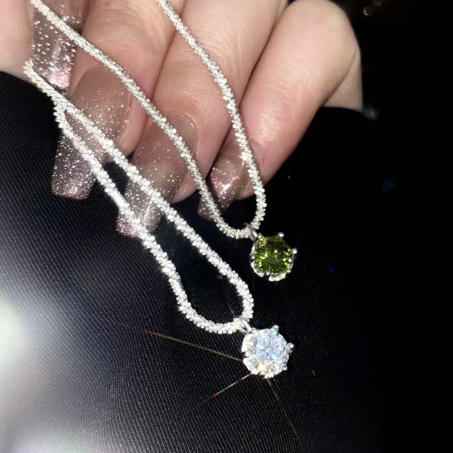 Starry Sky Cubic Zirconia Necklace for Women - Light Luxury