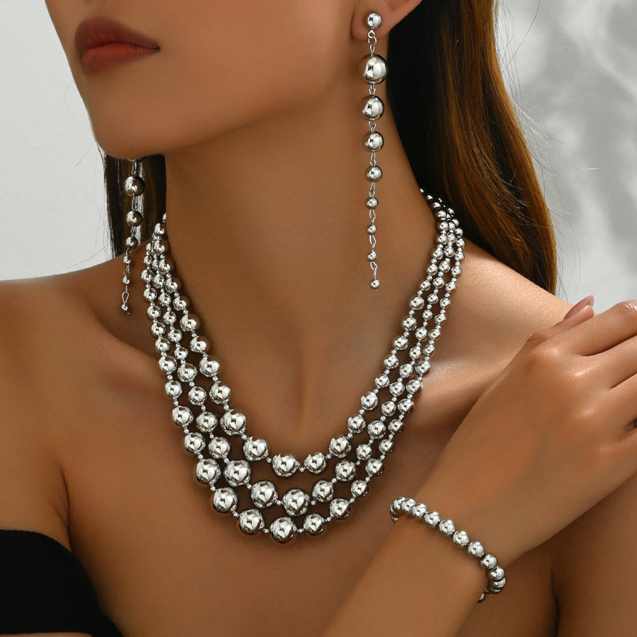 Trendy Y2K Beaded Necklace Set for Women - Hot Girl Jewelry