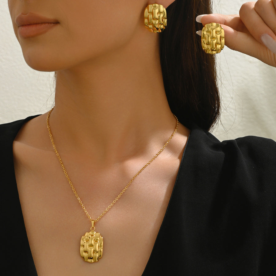 Stylish Cross-border Jewelry Set - Irregular Geometric Design