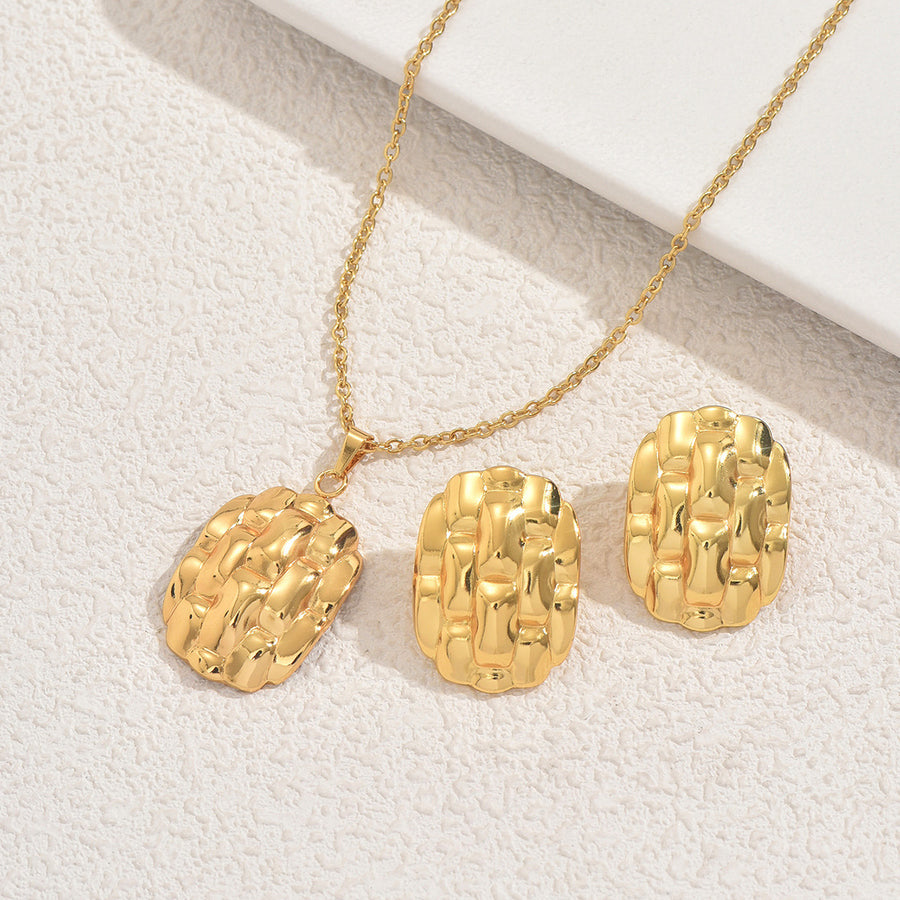 Stylish Cross-border Jewelry Set - Irregular Geometric Design