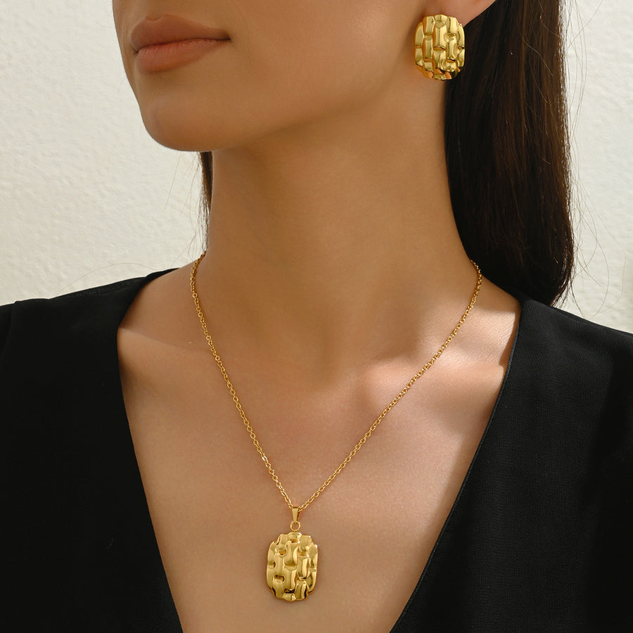Stylish Cross-border Jewelry Set - Irregular Geometric Design