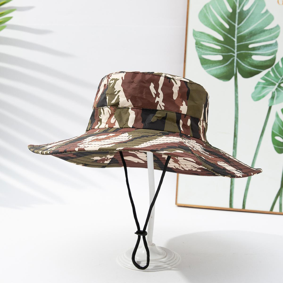 Color-Matched Wide-Brimmed Portable Fisherman Hat