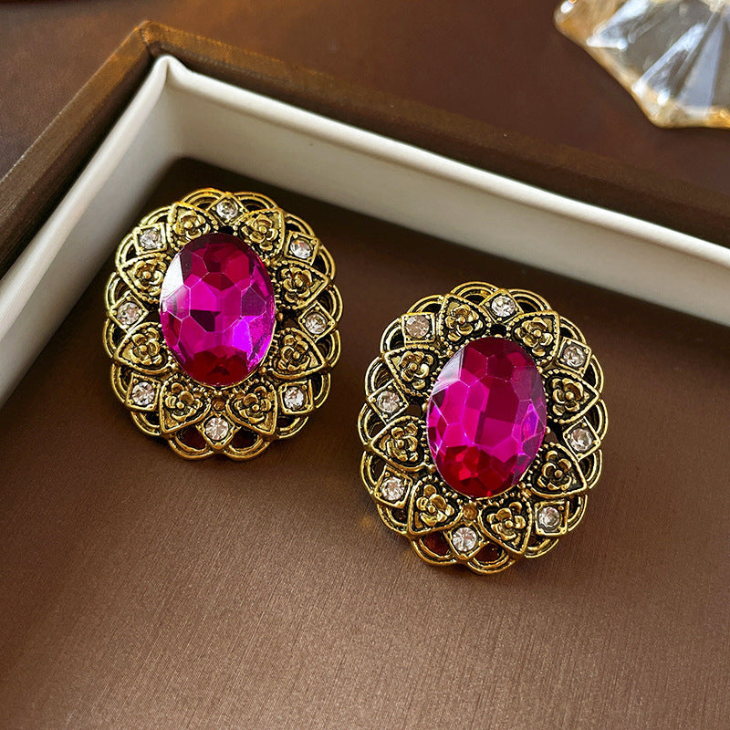 Vintage Palace Style Square Ear Cuffs - Elegant Jewelry for Women