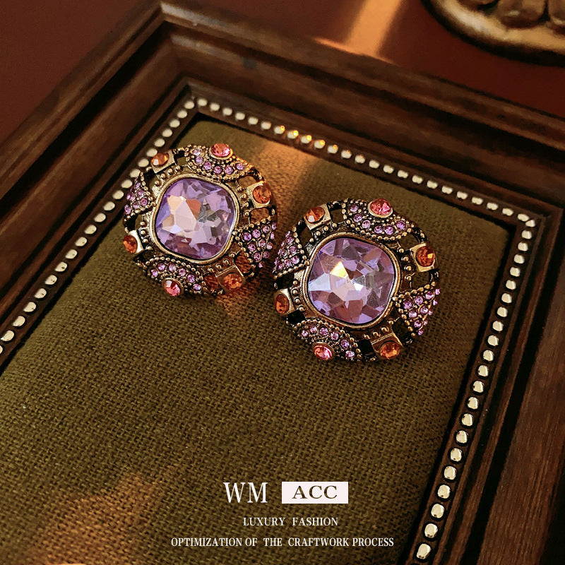 Vintage Palace Style Square Ear Cuffs - Elegant Jewelry for Women
