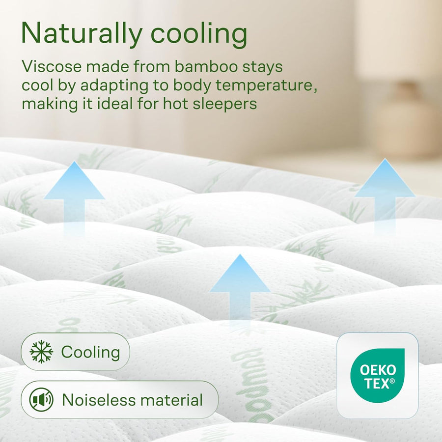 Ultra Soft Queen Size Mattress Topper for Back Pain Relief