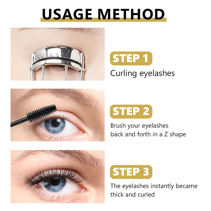 Lengthening Mascara - Long-Lasting Curling Wand Formula