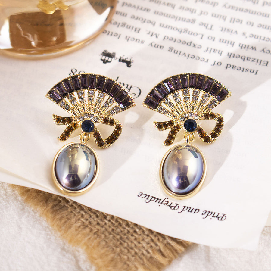 Premium Vintage Enamel Flower Earrings - Elegant Jewelry