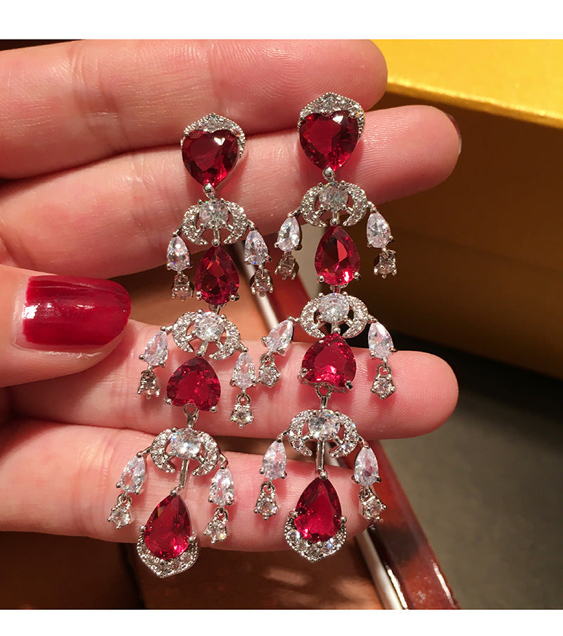 Elegant Zircon Butterfly Flower Earrings for Women