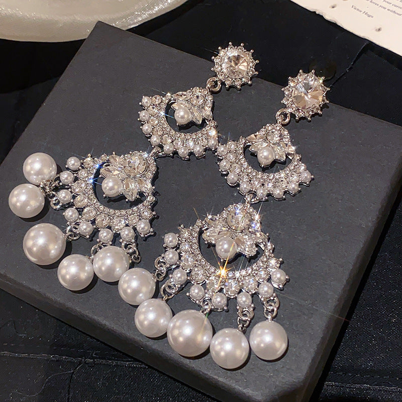 Clear Zircon Butterfly Flower Stud Earrings for Women