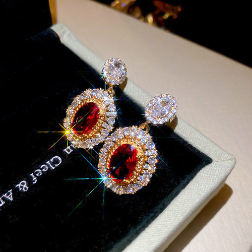 Clear Zircon Butterfly Flower Stud Earrings for Women
