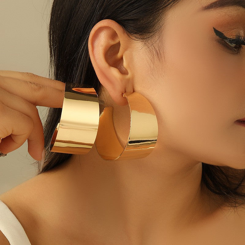Geometric Circle Hoop Earrings for Women - Magic Circle Design