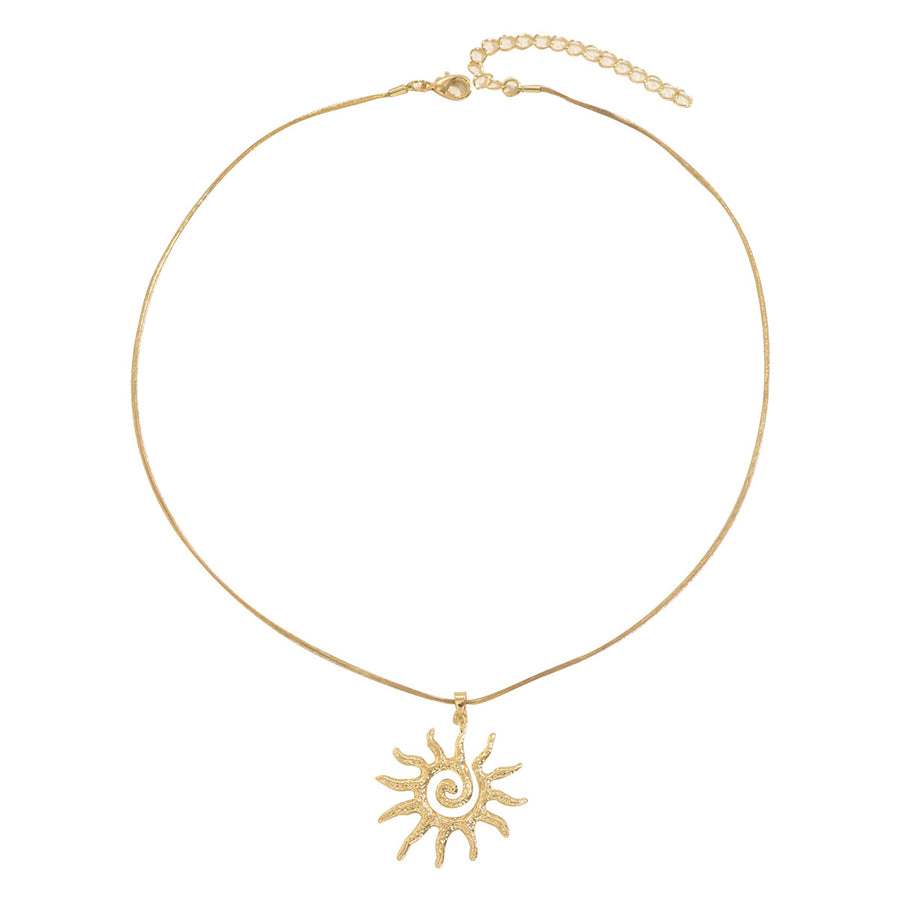 Unique Sunflower Pendant Necklace for Women - Trendy Clavicle Chain