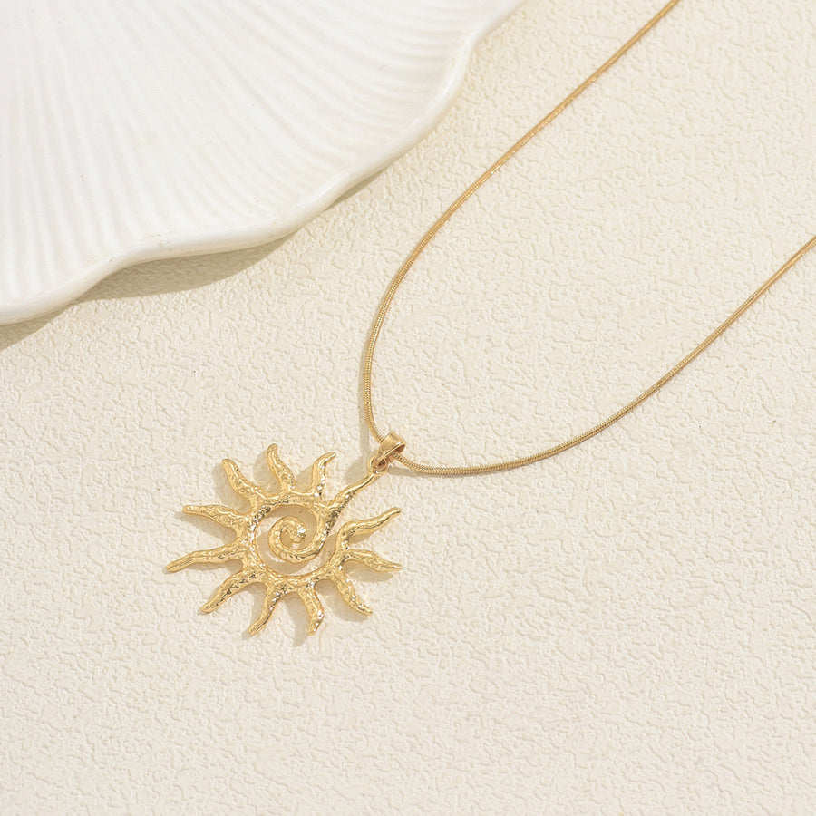 Unique Sunflower Pendant Necklace for Women - Trendy Clavicle Chain