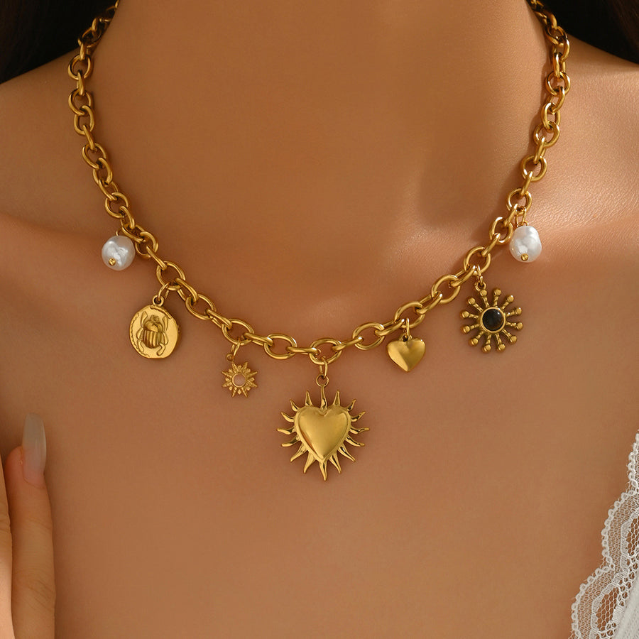 Versatile Rhinestone Inlaid Woven Necklace for Women