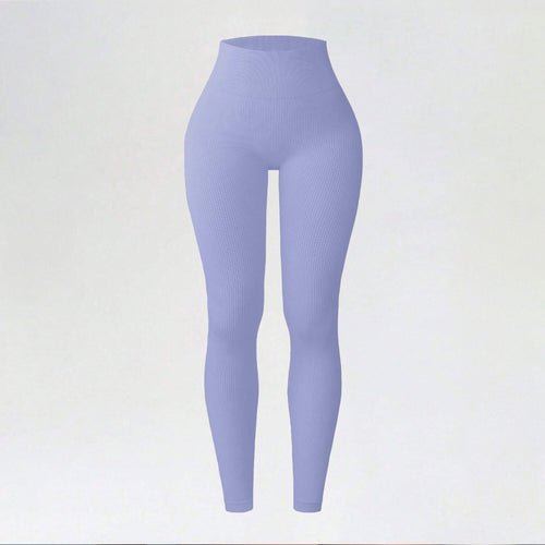Ribbed Seamless Yoga Pants for Autumn and Winter - High-waisted Leggings