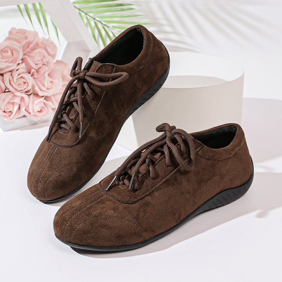 Brown Sneakers - Flat Fashion Hiking Casual Skate Shoes
