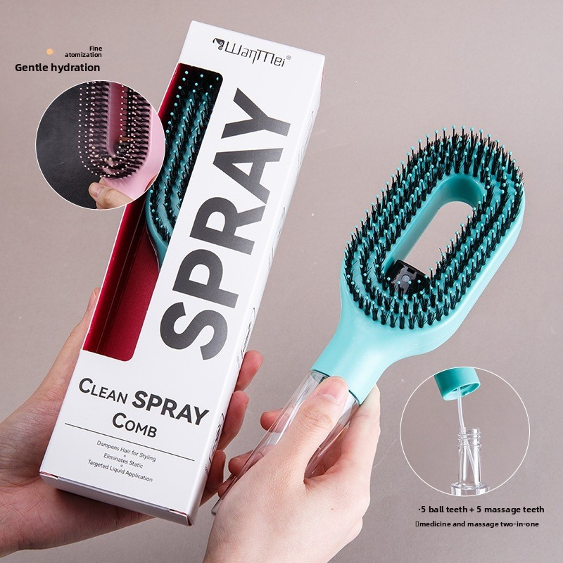 New Water Spraying Hair Comb - Anti-Frizz Detangling Brush