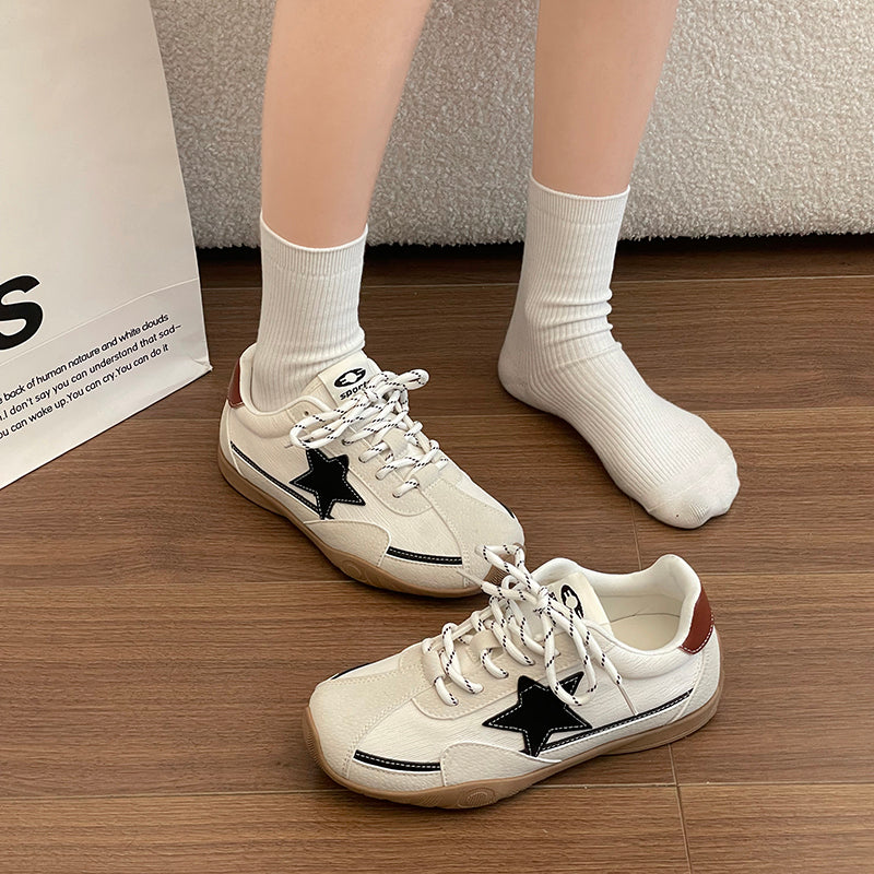 Viral Retro Star Women's Sneakers - Breathable Canvas Shoes