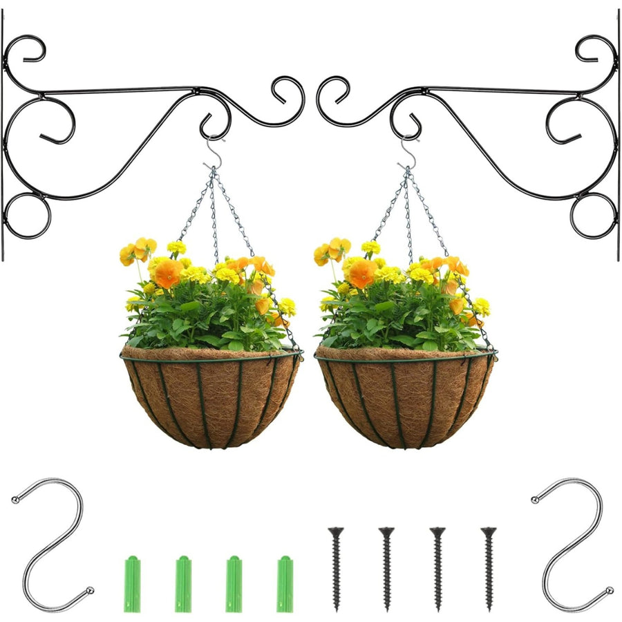 2-Piece Hanging Basket Mounts for Your Garden