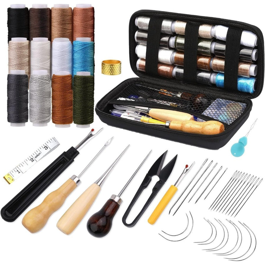 Leather Sewing Kit - Complete Set with 25 Needles and Tools