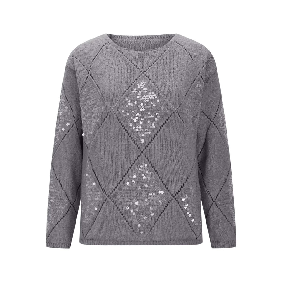 Hollow Sequin Knitted Sweater for Women - Autumn & Winter