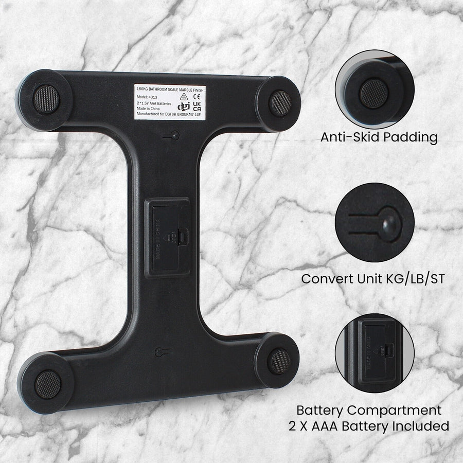 Digital Bathroom Scales 180KG Weight Plate with Smart LED Display