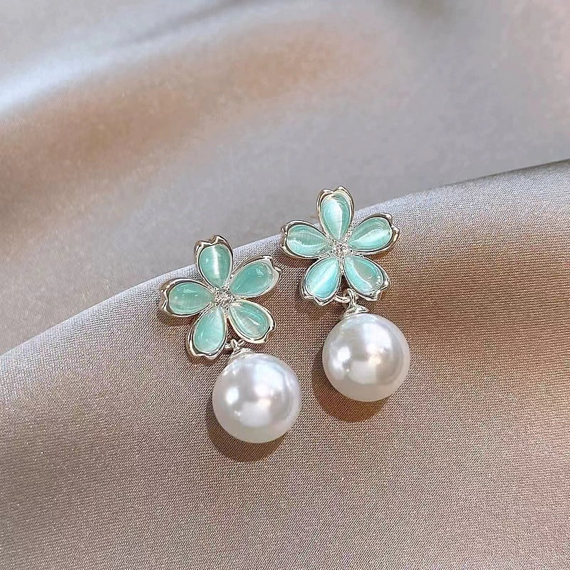 Premium S925 Sterling Silver Pearl Stud Earrings for Women